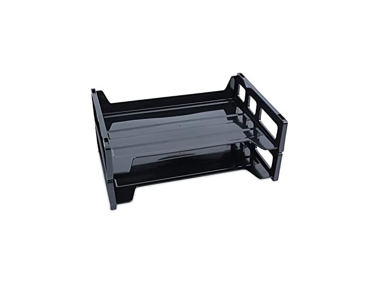 UNV08100 Universal Side Load Letter Desk Tray, Black