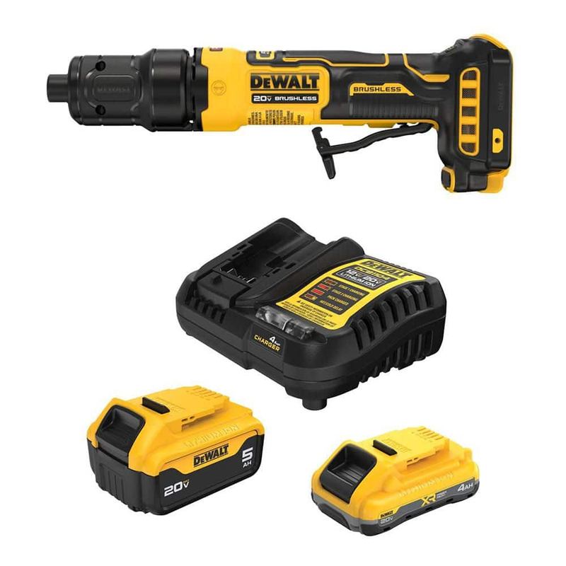 DEWALT - ATOMIC 20V MAX Lithium-Ion Cordless Die Grinder with Paddle Switch with 4.0 Ah and 5.0 Ah Batteries and Charger