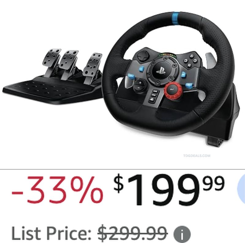 $199.99 LOGITECH G29 DRIVING FORCE RACING WHEEL