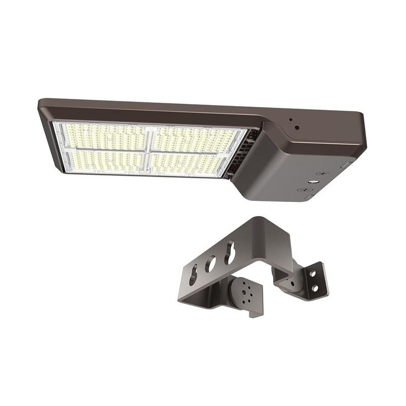 ETI LIGHTING - 1000-Watt Equivalent Integrated LED Bronze Area Light with Trunnion Mount Kit TYPE 3 Adjustable Lumens & CCT