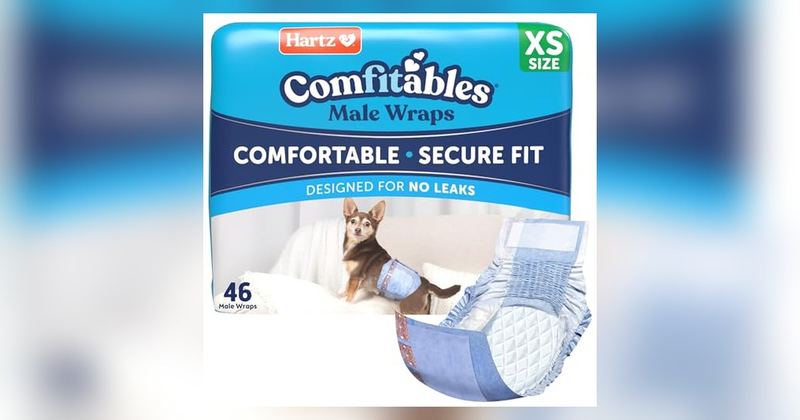 $24.98 HARTZ MALE DOG WRAPS 46-PACK FOR $8.61