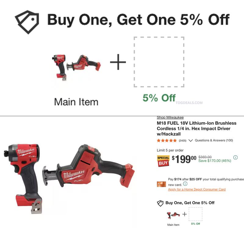 $369 MILWAUKEE IMPACT DRIVER + HACKZALL FOR $199
