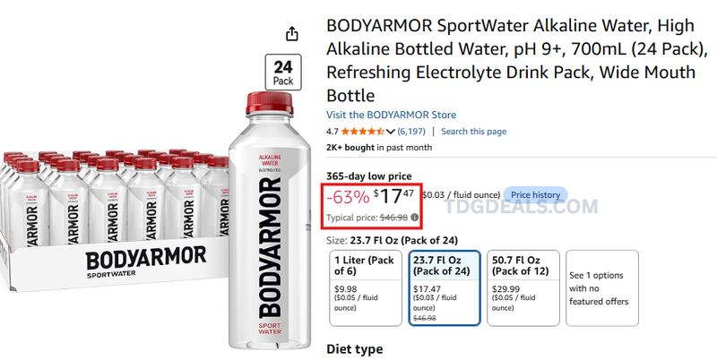 BODYARMOR WATER JUST 73¢ EACH