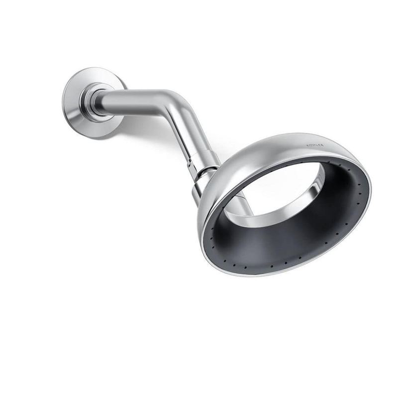 KOHLER - Statement VES 1-Spray Patterns with 1.5 GPM 6 in. Wall Mount Fixed Shower Head in Polished Chrome