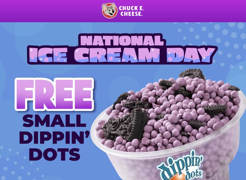 CHUCK E. CHEESE FREEBIE