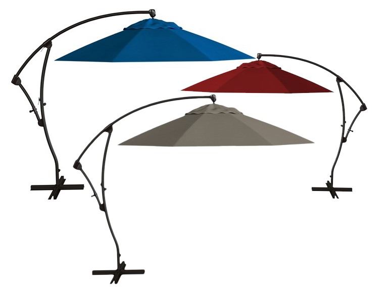 84% OFF: CA 9'Rd Cantilever Umbrella, Solution Dyed Fabric
