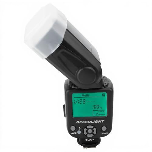 Professional Flash Light, 2.9 Sec Fast Recycle Speed with 2.4GHz Wireless Receiver, Compatible DSLR Cameras, 3 Flash Modes and 90 Degree Tilt Flash Head for Natural Bounce Light
