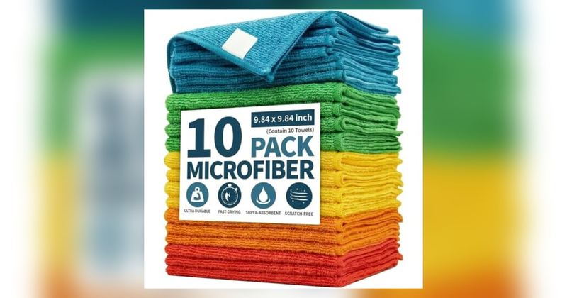 AMAZON HAUL IS CLEARING OUT MICROFIBER CLOTHS  🚨  ($2.91 FOR 10)
