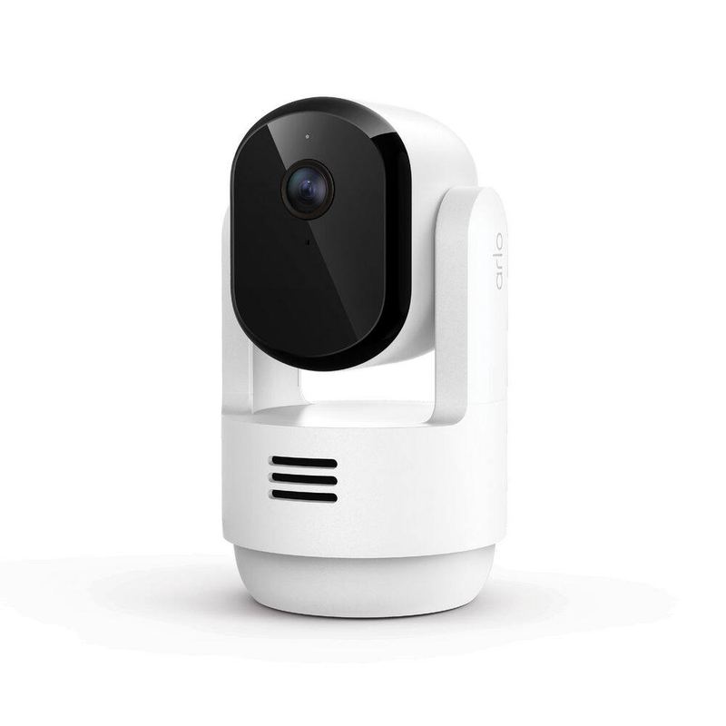 Arlo - Essential Plug-in Indoor Pan and Tilt Security Camera 2K (3rd Gen) with Dual-Band Wi-Fi,Automatic Motion Tracking, White