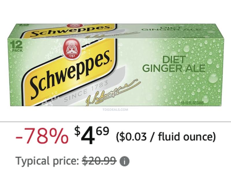 $4.69 SCHWEPPES DIET GINGER ALE 12-PACK 🥤 👀