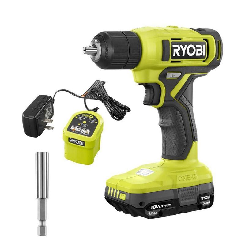 RYOBI - ONE+ 18V Cordless 3/8 in. Drill Kit with 1.5 Ah Battery and Charger
