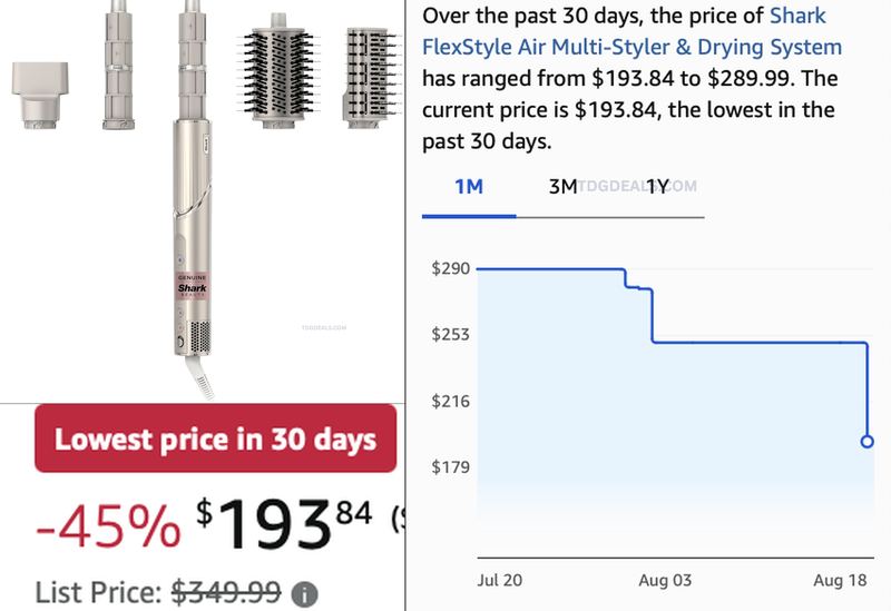 👀 👩‍🦰 $349.99 SHARK FLEXSTYLE MULTI-STYLER FOR $193.84
