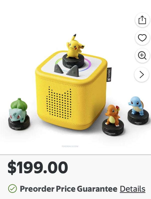 PRE-ORDER tonies Toniebox 2 Screen Free Audio Player Mega Bundle for Kids with Pokémon