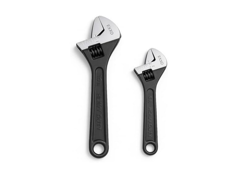 EXXO 4003 2 pc Adjustable Wrench Set
