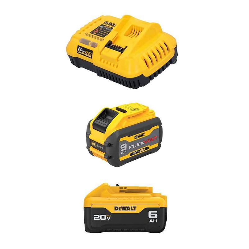 DEWALT - 20V/60V MAX flexvolt Lithium-Ion 9. 0Ah Battery and Charger Starter Kit with 20V MAX Lithium-Ion 6. 0Ah Battery