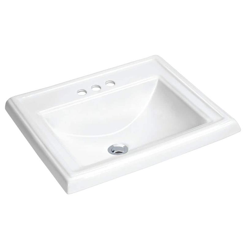 ANZZI - Dawn 23 in. Drop-In Vitreous China Bathroom Sink in White