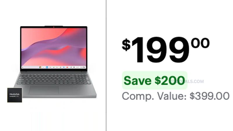 $399 LENOVO 15" CHROMEBOOK NOW $199