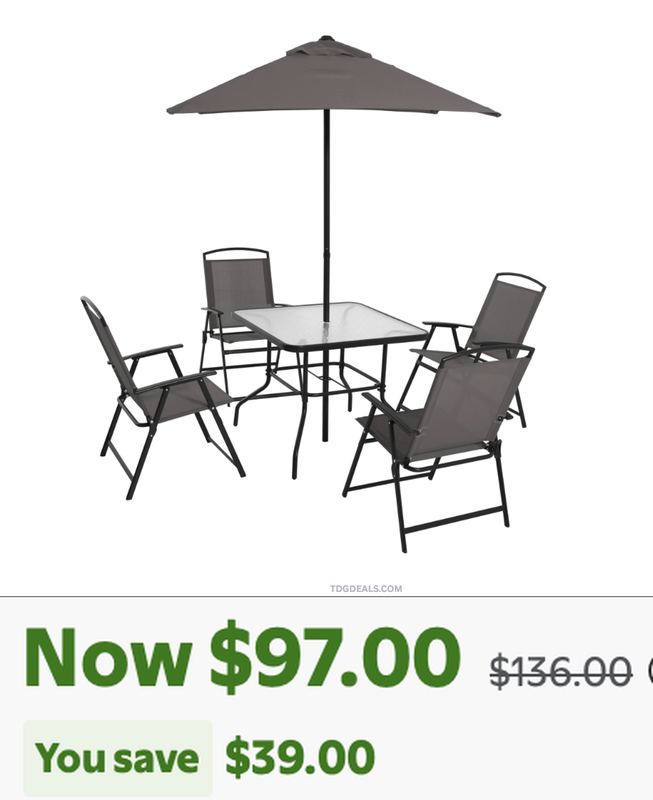 $97 MAINSTAYS 6-PIECE PATIO DINING SET 🏡