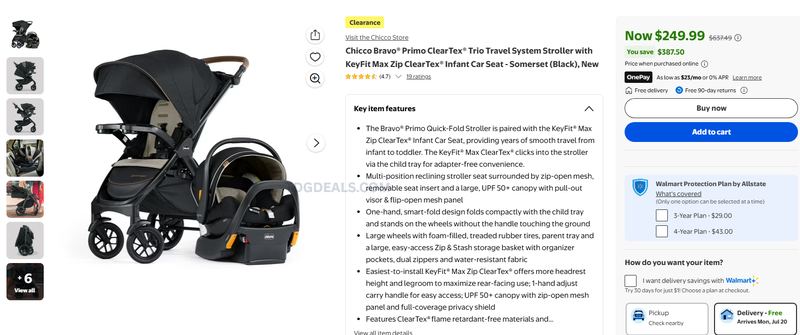 CHICCO TRAVEL SYSTEM CLEARANCE
