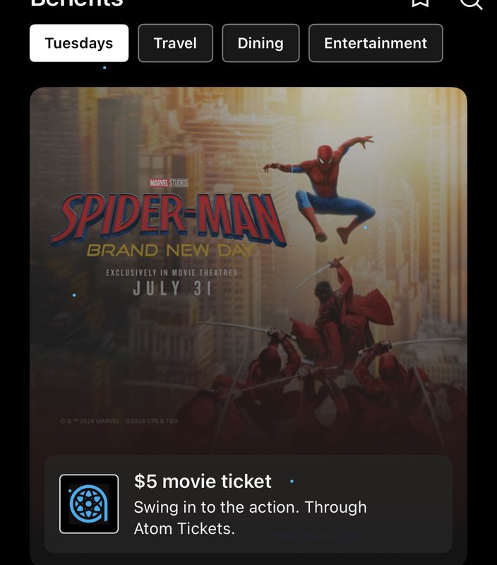 $5 SPIDER-MAN MOVIE TICKET 🚨TOMORROW