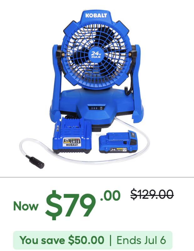 $129.00 KOBALT FAN KIT NOW $79.00 😎