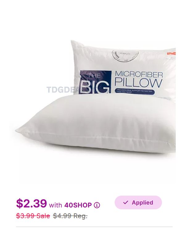 THE BIG ONE PILLOW $2.39