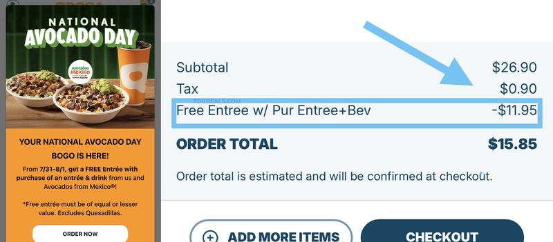 BOGO FREE ENTRÉE @ QDOBA