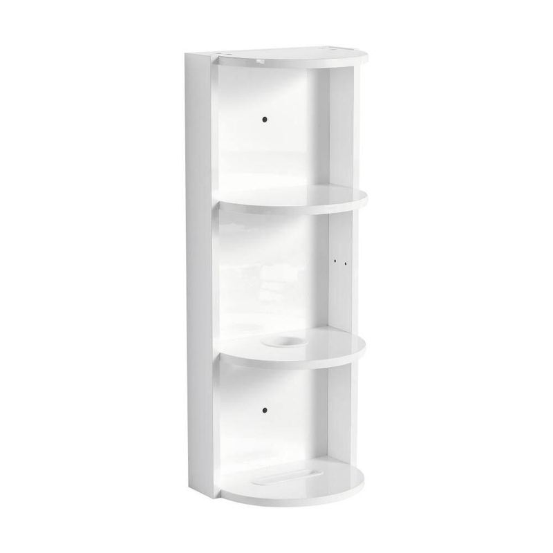 UPIKER - Modern 11.81 in. W x 8.69 in. D x 29.5 in. H Bathroom Storage Wall Cabinet in Glossy White