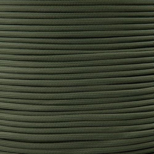 Paracord Planet Solid Color 550lb Paracord – 7 Strand Type III Nylon Cord for Indoor and Outdoor Tasks - Olive (250 ft)